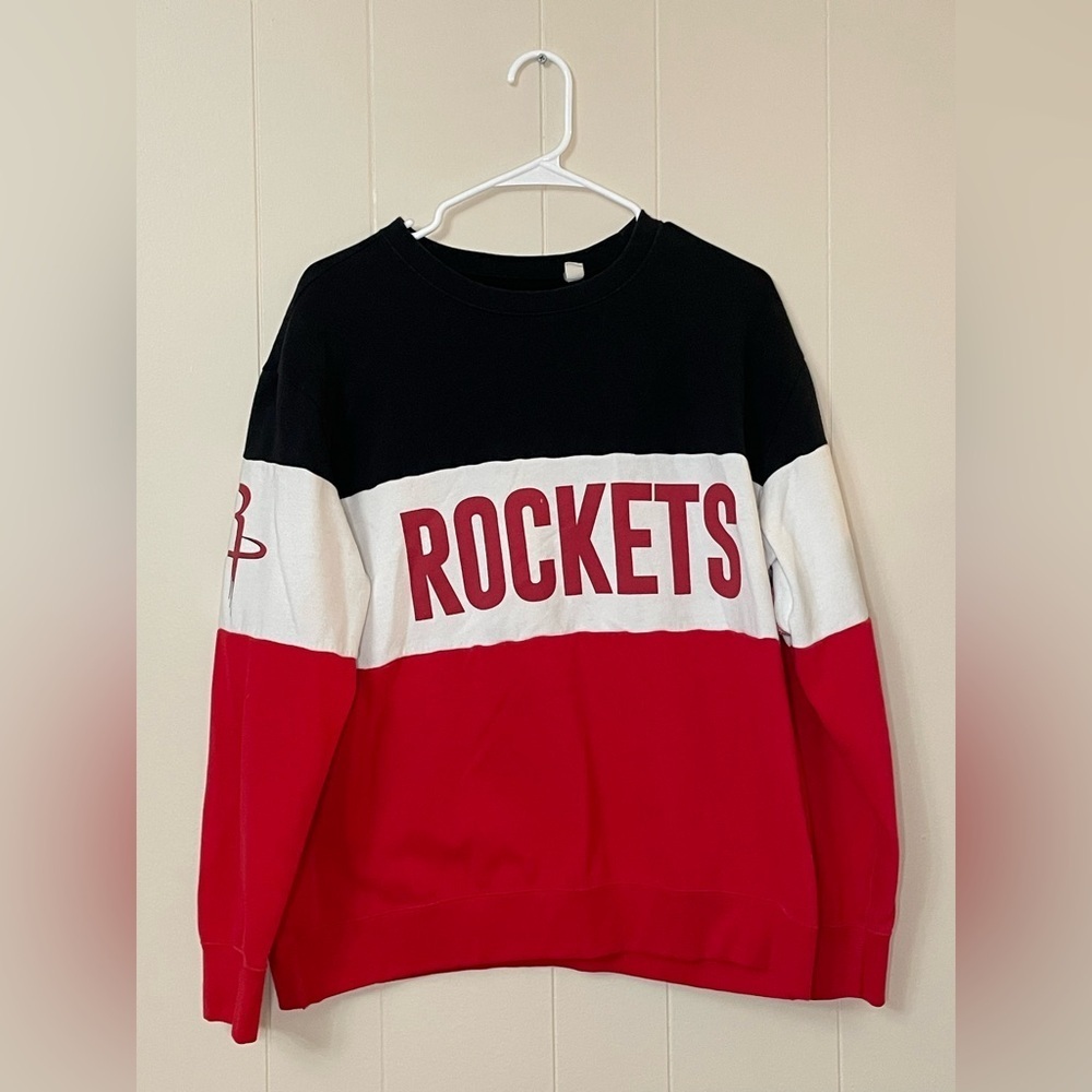 Tailgate Houston Rockets Colorblock Sweatshirt Men’s L NBA Fan Pullover